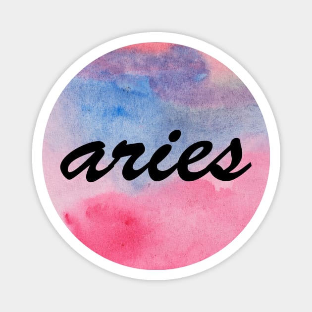 Aries zodiac sign Magnet by deadblackpony